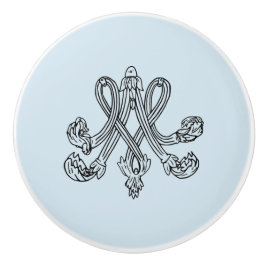 Pomo De Cerámica Marie Antoinette – Monogramm – Monogram initial