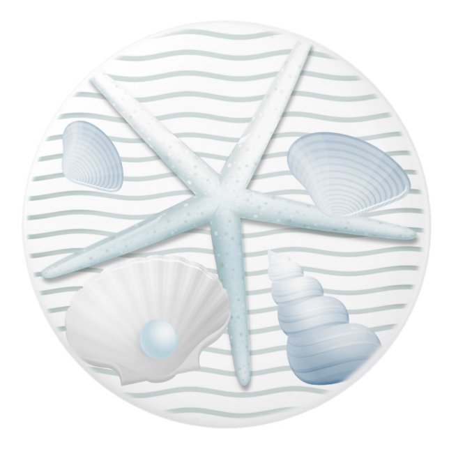 Pomo De Cerámica Marinas y Perlas (Anverso)