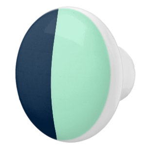 Pomo De Cerámica Marinero Azul y Menta
