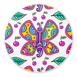 Pomo De Cerámica Mariposa 1 Knob cerámico