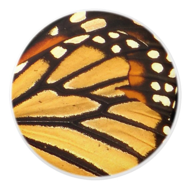 Pomo De Cerámica Mariposa monarca Abstract Ceramic Knob (Anverso)