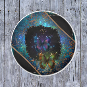 Pomo De Cerámica Mariposas Románticas Púrpura Fantasia
