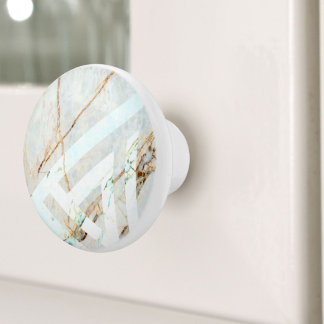 Pomo De Cerámica Mármol beige geométrico Minimalista escandinavo