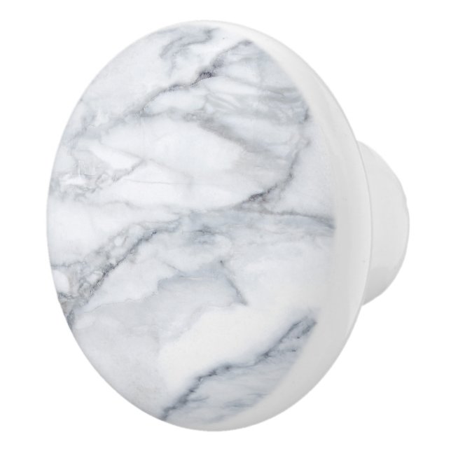 Pomo De Cerámica Mármol blanco Carrara Calacatta Textura (Derecha)