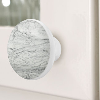 Pomo De Cerámica Mármol blanco gris Minimalista escandinavo moderno