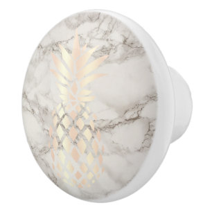 Pomo De Cerámica mármol de piña de piña de rosa de cobre de Boni