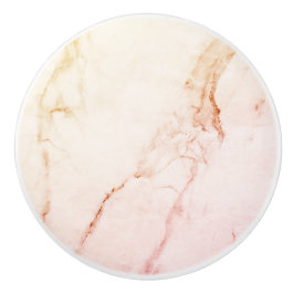 Pomo De Cerámica Mármol dorado rosa elegante personalizado