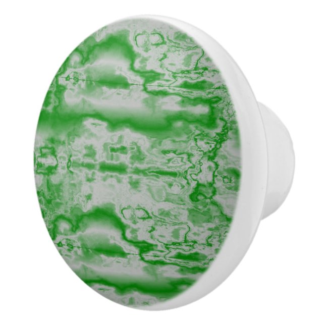 Pomo De Cerámica Mármol gris y verde oscuro (Derecha)