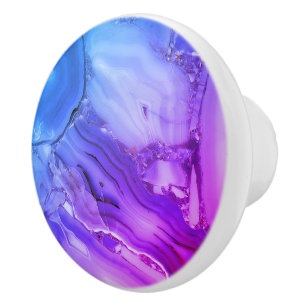 Pomo De Cerámica Mármol púrpura exótico