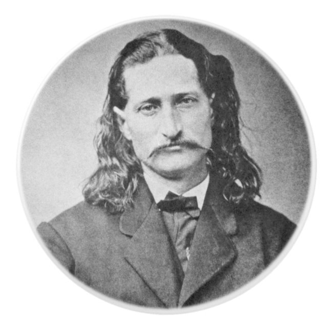 Pomo De Cerámica Marshal Wild Bill Hickok Antiguo Cañero Occidental (Anverso)