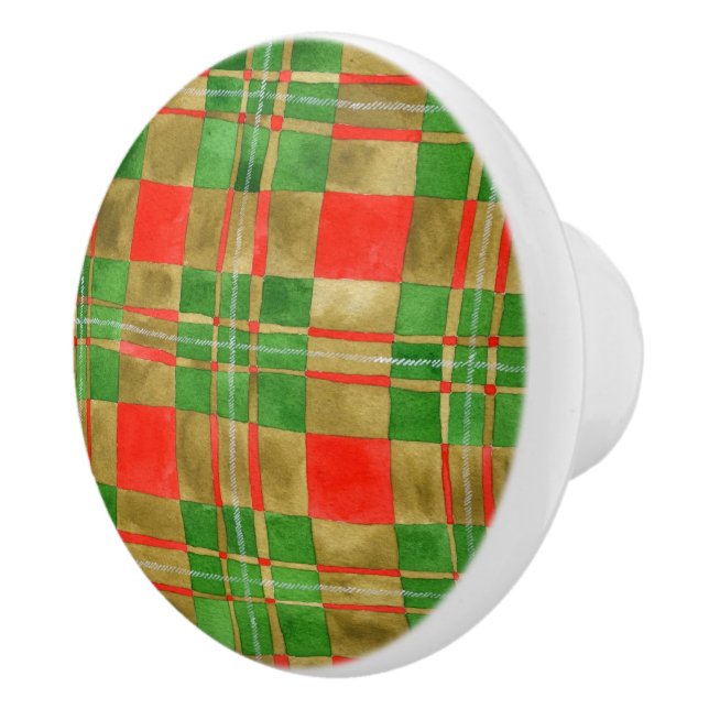 Pomo De Cerámica Masa cerámica MAC GREGOR TARTAN (Derecha)