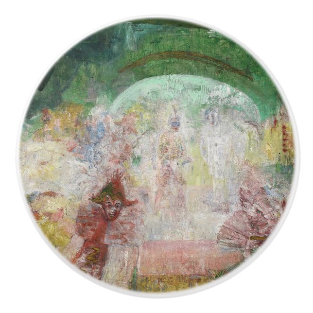 Pomo De Cerámica Mascarada de James Ensor (1889) (Anverso)