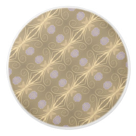 Pomo De Cerámica Mauve Cream Y Beige