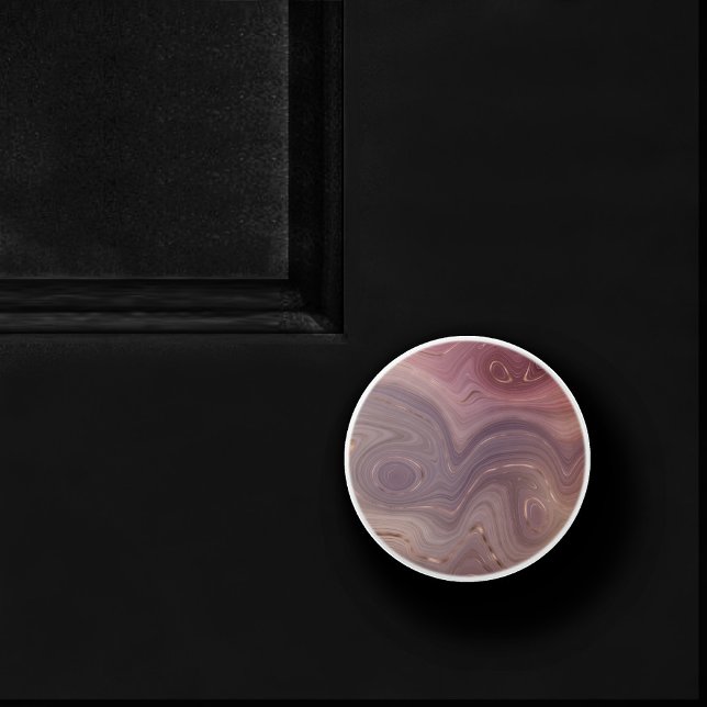 Pomo De Cerámica Mauve Strata | Agentes de oro rosados y Rosas (Subido por el creador)