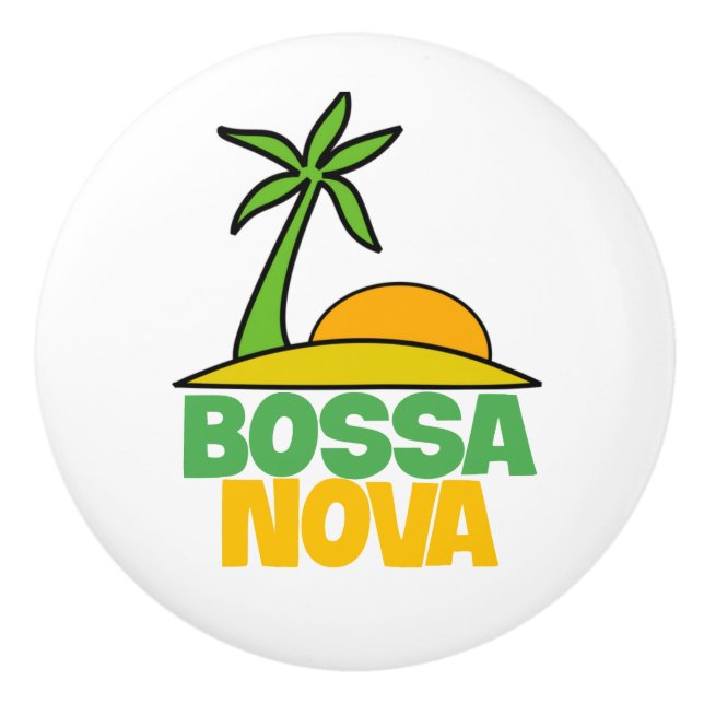 Pomo De Cerámica Me encanta el regalo de Bossa Nova para los amante (Anverso)