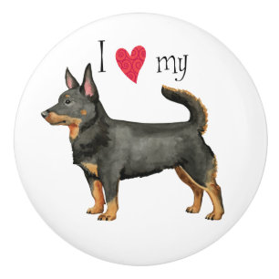 Pomo De Cerámica Me encanta mi Heeler de Lancashire