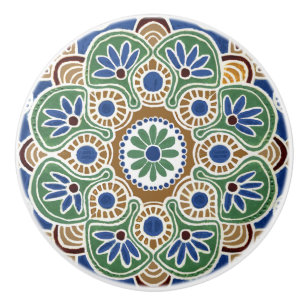 Pomo De Cerámica Medallón multicolor Cajón Cajón de cerámica