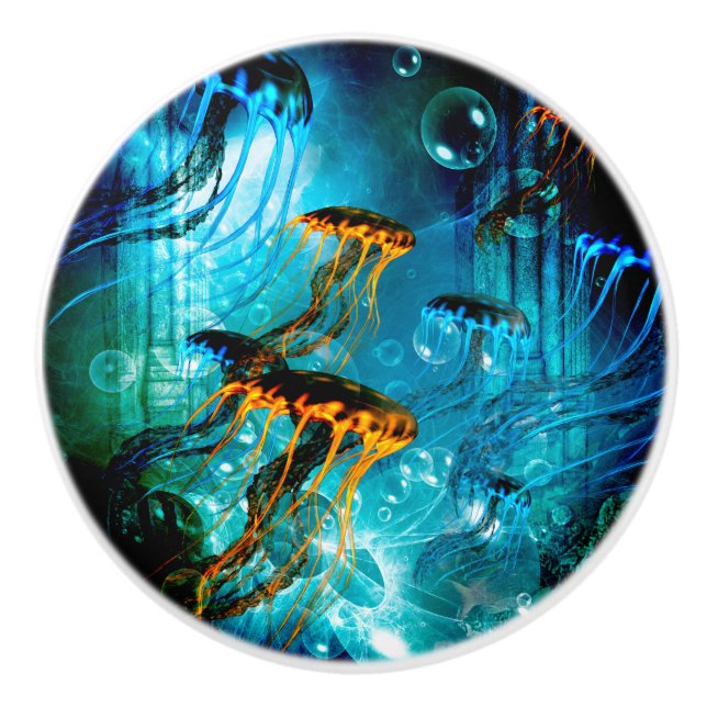 Pomo De Cerámica Medusas impresionantes (Anverso)