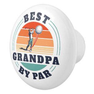 Pomo De Cerámica Mejor Abuelo Día de los Abuelos Retro Personalizad