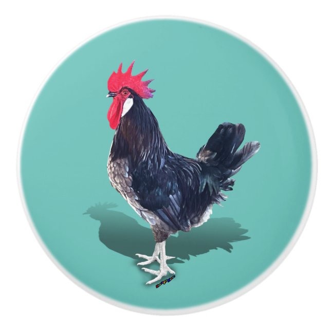 Pomo De Cerámica Menorca Rooster (Anverso)