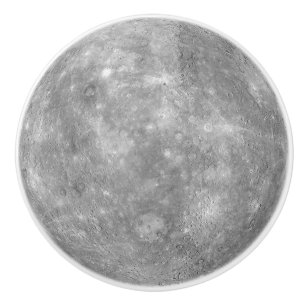 Pomo De Cerámica Mercury Craters Solar System Planet Virgo Moon
