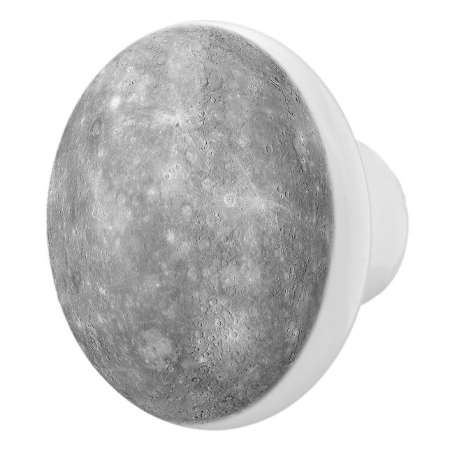 Pomo De Cerámica Mercury Craters Solar System Planet Virgo Moon (Derecha)