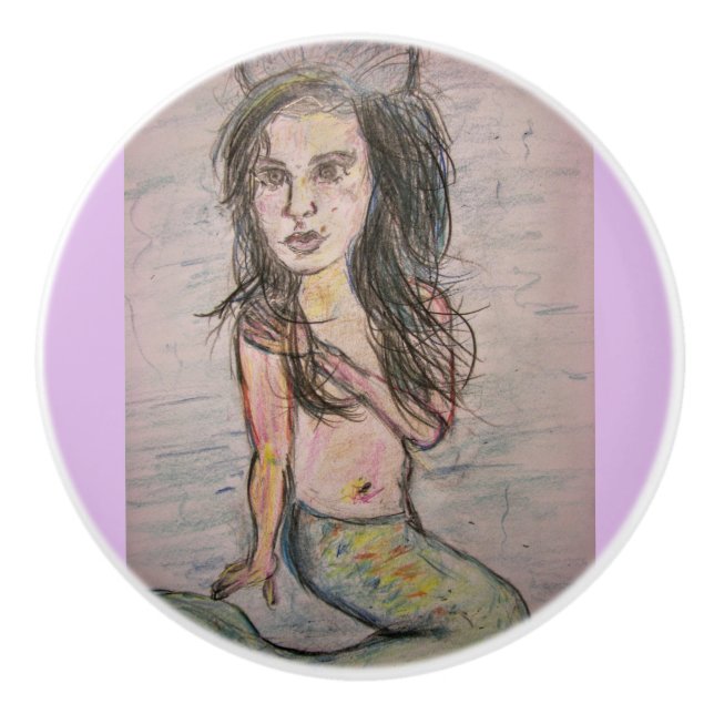 Pomo De Cerámica Mermaid (Anverso)