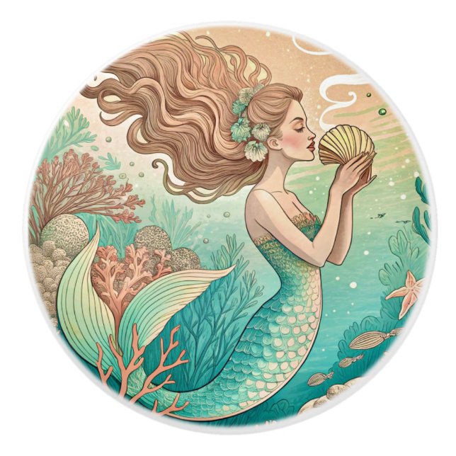 Pomo De Cerámica Mermaid ceramic drawer knobs (Anverso)