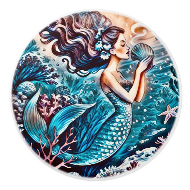 Pomo De Cerámica Mermaid ceramic drawer knobs (Anverso)