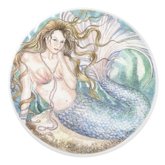Pomo De Cerámica Mermaid Ceramic Knob (Anverso)