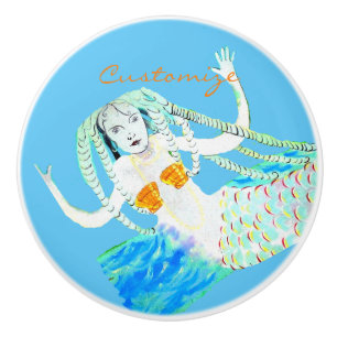 Pomo De Cerámica Mermaids con Dreadlocks Thunder_Cove