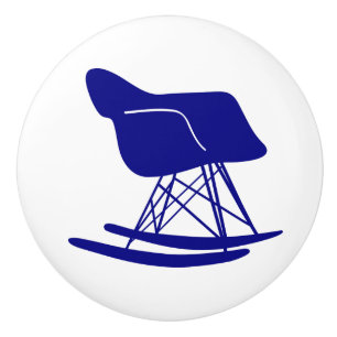 Pomo De Cerámica Mid Century Modern Rocker Chair Knob, Nave