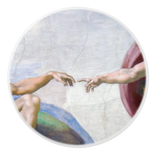 Pomo De Cerámica Miguel Ángel - Creación de Adam aislado