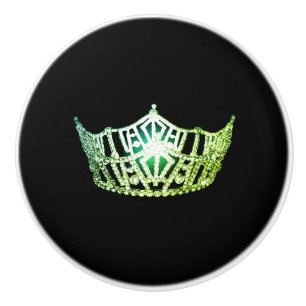 Pomo De Cerámica Miss América Apple Crown Ceramic Cabinet Knob