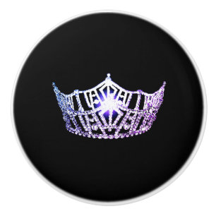 Pomo De Cerámica Miss America Lilac Crown Ceramic Cabinet Knob