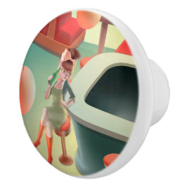 Pomo De Cerámica Miss Meow - Serie nocturna de bares