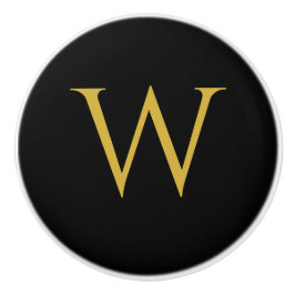 Pomo De Cerámica Mobiliario de cerámica monograma elegante Knob