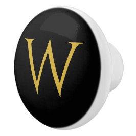 Pomo De Cerámica Mobiliario de cerámica monograma elegante Knob