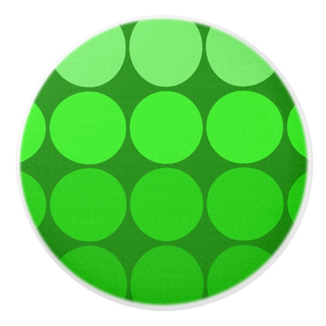 Pomo De Cerámica Mod Pop MCM perilla cerámica círculos verdes (Anverso)