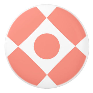 Pomo De Cerámica Mod Retro 60's Cantaloupe Ceramic Knob