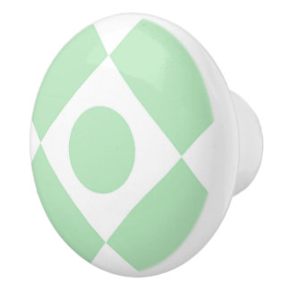Pomo De Cerámica Mod Retro 60's Mint