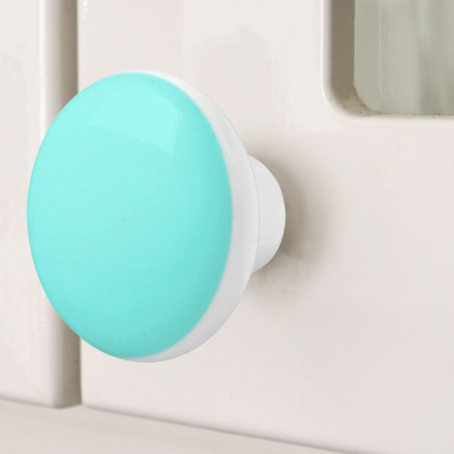Pomo De Cerámica moda de playa agua turquesa Robins Huevo Azul (beach chic turquoise aqua Robins Egg Blue Ceramic Knob)