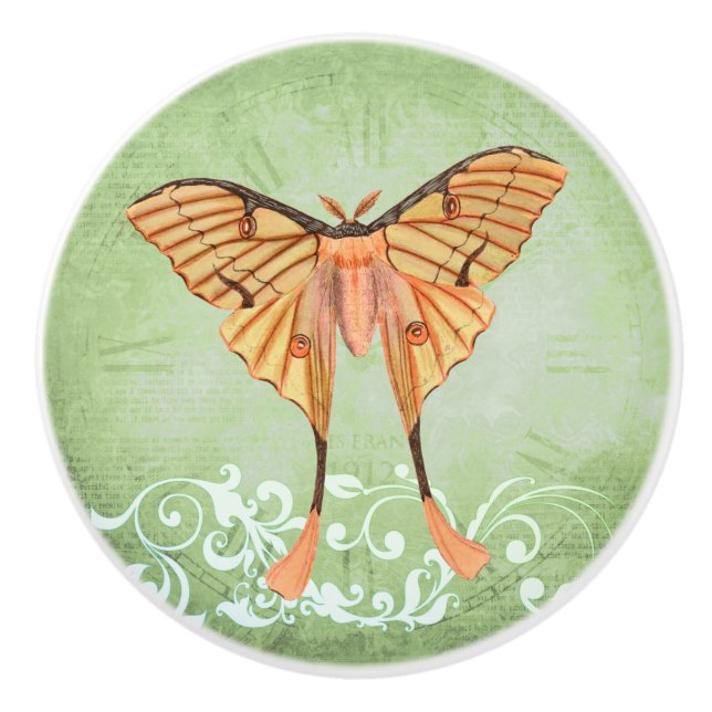 Pomo De Cerámica Moda de seda africana (Anverso)