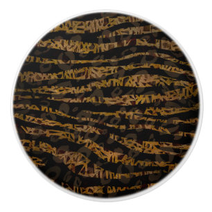 Pomo De Cerámica Moda Mosaica Elegante Safari Glam Jungle Imprimir