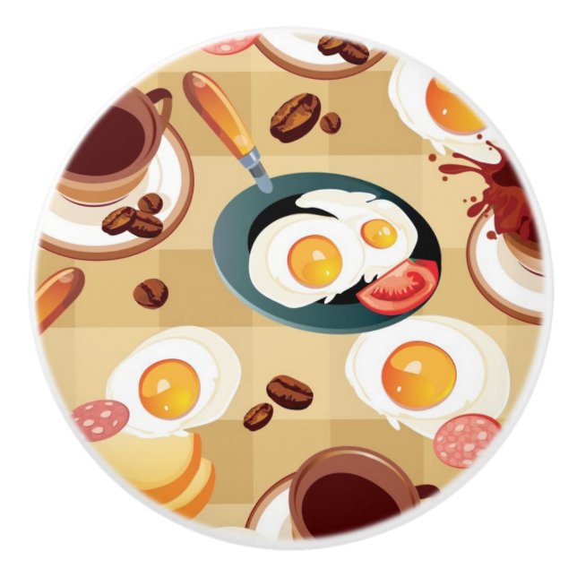 Pomo De Cerámica Modelo 3 del desayuno (Anverso)