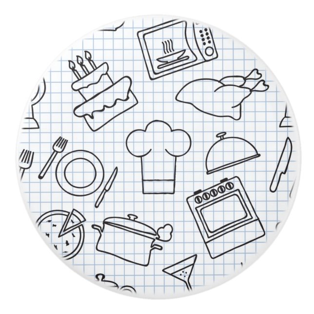 Pomo De Cerámica Modelo 4 de la cocina (Anverso)