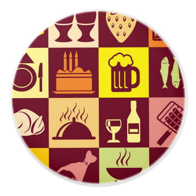 Pomo De Cerámica Modelo 4 de la comida (Anverso)