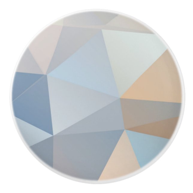 Pomo De Cerámica Modelo abstracto fresco del triángulo (Anverso)