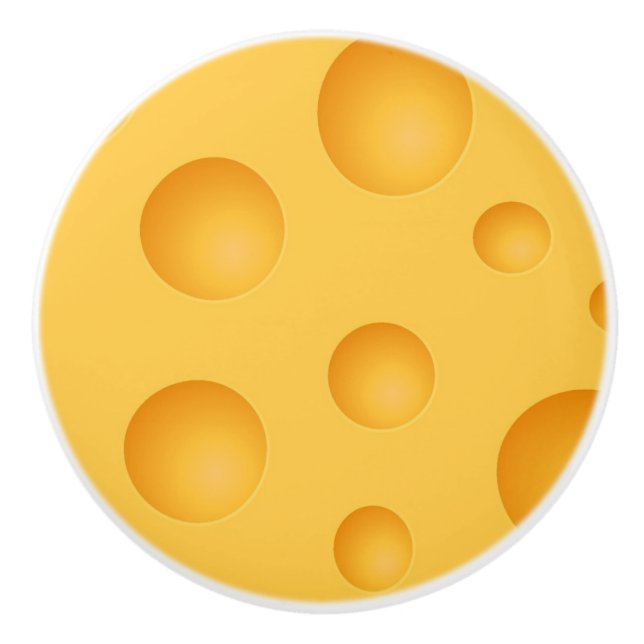 Pomo De Cerámica Modelo amarillo del queso (Anverso)
