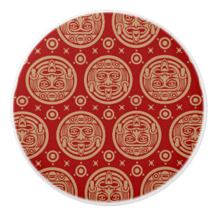 Pomo De Cerámica Modelo azteca